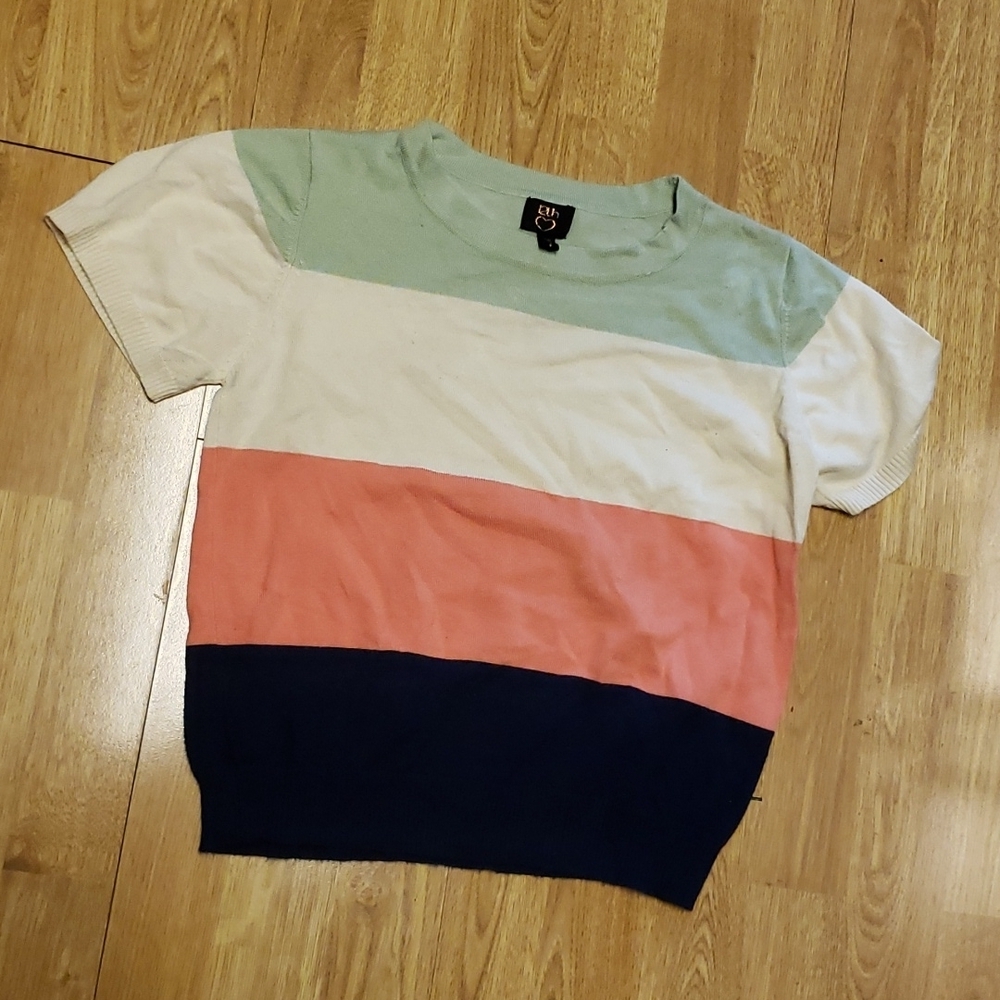 12th Heart striped cropped sweater sz small